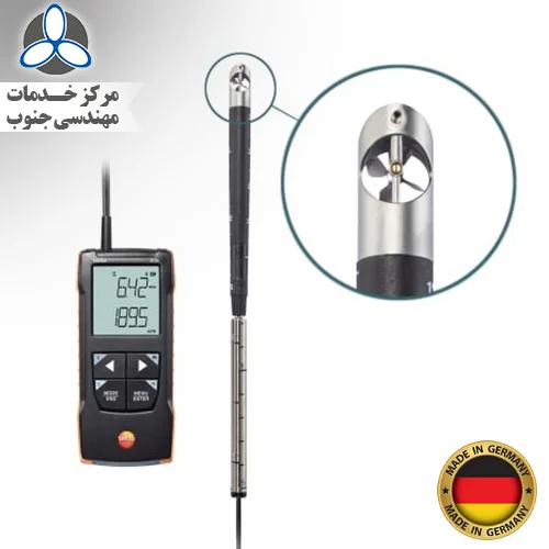 سرعت سنج باد پره ای تستو 416 دارای بلوتوث | testo 416 - Digital 16 mm vane anemometer with App connection