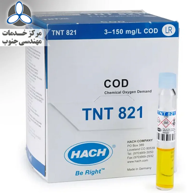ویال سی او دی TNTPLUS کد TNT821  کمپانی هک | COD TNTplus Vial Test, LR TNT821 HACH