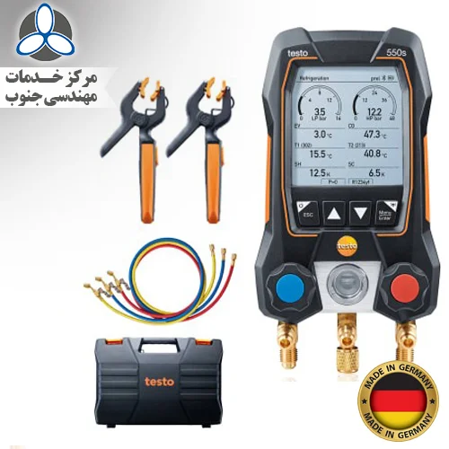کیت کامل منیفولد دیجیتال هوشمند با 2 ترمومتر کلمپی و شلنگ تستو 550s