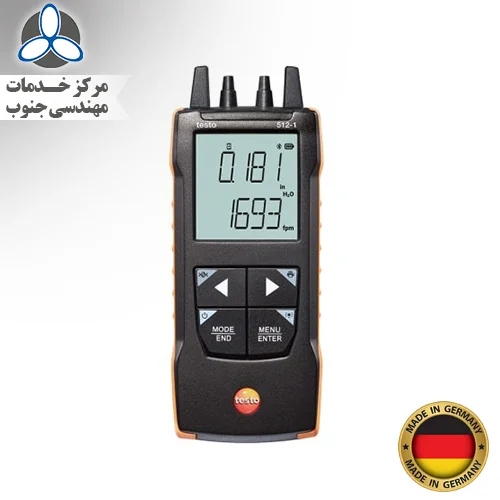 اندازه گیری اختلاف فشار هوشمند تستو 1-512 testo 512-1 - Digital differential pressure measuring instrument with App connection